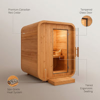 AuroraTherm Cedar Indoor Sauna — infographic