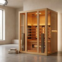 Heliox LuminaWood Infrared Sauna Cabin — Studio Shot