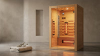Heliox LuminaWood Infrared Sauna Cabin — Lifestyle