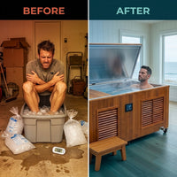 TimberChill Glacier Pro Cedar Cold Plunge — Before & After