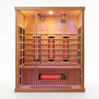 Infrared Sauna Cabin Built for Daily Recovery, Nordic Spruce Wood, Multi-Panel Heat, Glass Door Entry