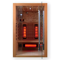 Infrared Sauna Cabin Designed for Home Wellness, Multi-Zone Heating, Tempered Glass, FSC-Certified Wood