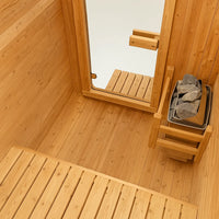 Indoor Sauna Built for Daily Wellness, Premium Canadian Cedar, Tempered Glass Door, Compact Design