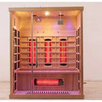 Infrared Sauna Cabin Built for Daily Recovery, Nordic Spruce Wood, Multi-Panel Heat, Glass Door Entry