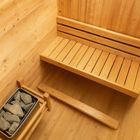 Indoor Sauna Built for Daily Wellness, Premium Canadian Cedar, Tempered Glass Door, Compact Design